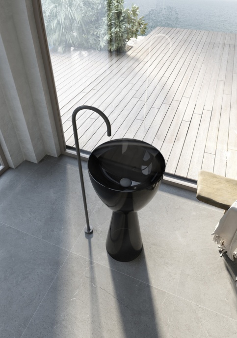 Раковина напольный ABBER Kristall 45 черный  AT2703Onyx - 2