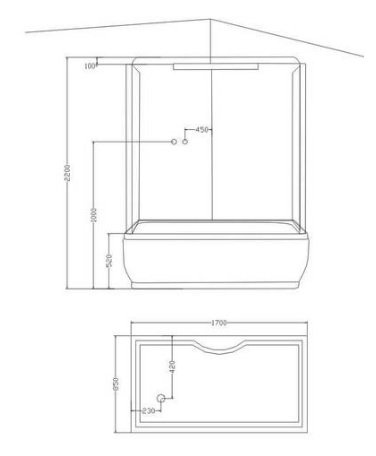 Душевая кабина Arcus  170x85 см  AS-126 - 1