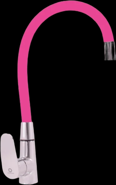 Смеситель для кухни Rav Slezak Amur с гибким изливом хром - розовый AM719.5/10R - 0