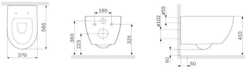 Чаша для унитаза подвесного AM.PM Awe C111700WH - 9