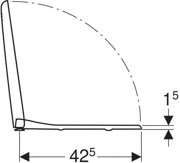 500.236.01.1 Geberit Smyle Сиденье для унитаза с механизмом плавного закрывания SoftClose, крепление сверху - 2