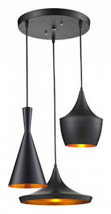 Подвесной светильник LUMINA DECO Foggi LDP 7712-3 BK - 0