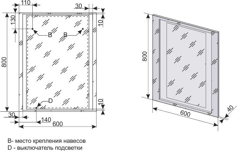 Зеркало Style Line Прованс 60 с подсветкой СС-00000524 - 5