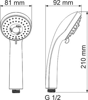 Смеситель Wasserkraft Wern 4201 для ванны с душем, матовый хром - 8