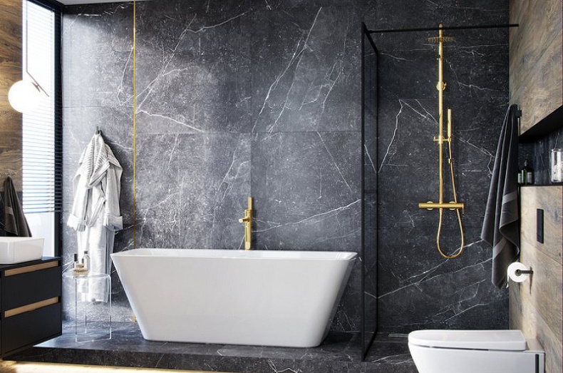 Душевая стойка Excellent Rain Pi золото AREX.1281GL - 1