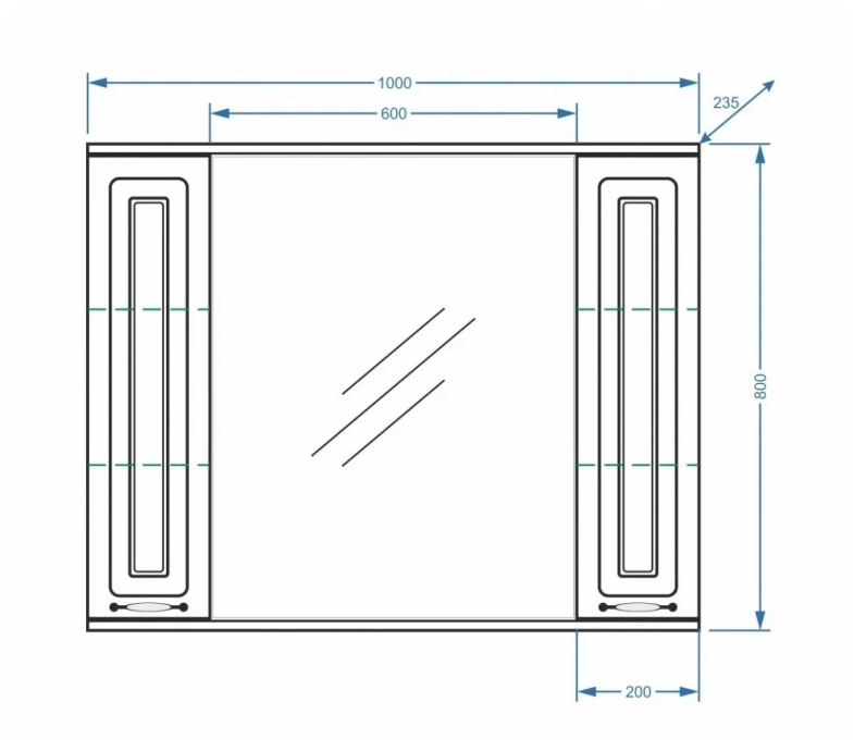 Зеркало-шкаф Stella Polar Кармела 100 с подсветкой белый  SP-00000187 - 3