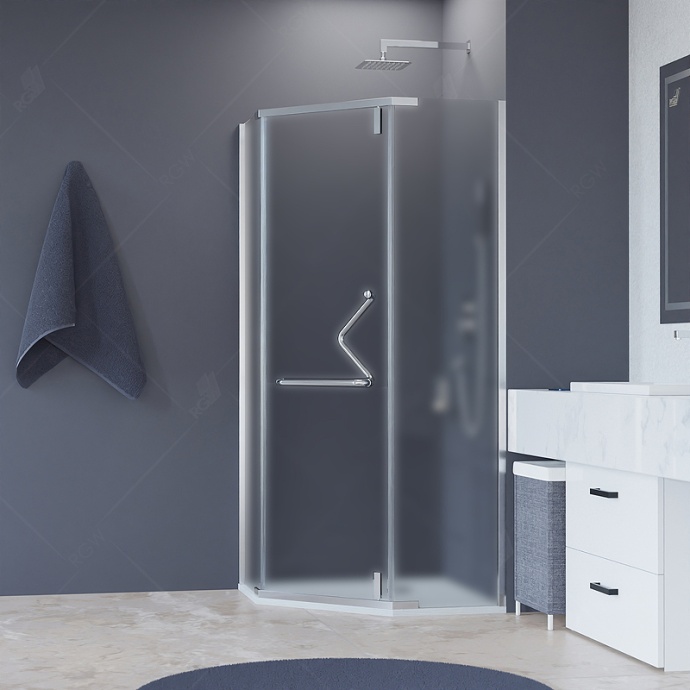 Душевой уголок RGW Hotel HO-081 100х100 профиль хром стекло матовое 350608100-21 - 1