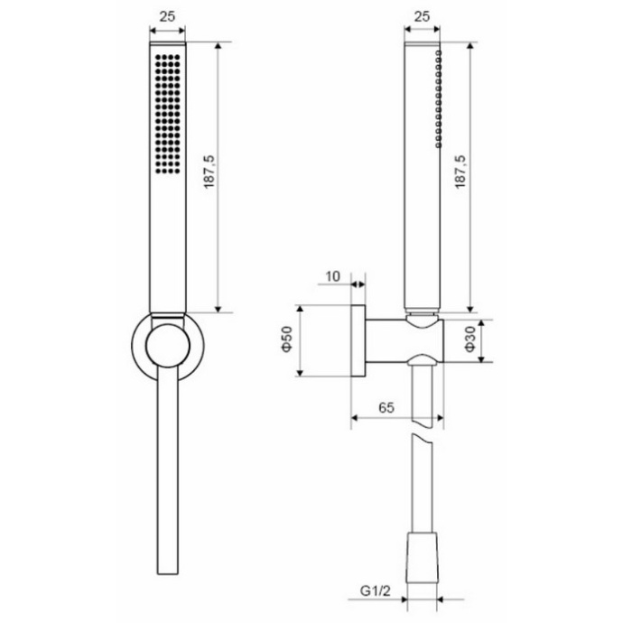 Душевой гарнитур Excellent Loka белый матовый AREX.SET.023WH - 2
