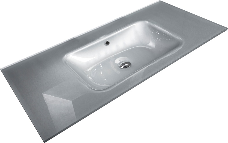 Раковина - столещница Armadi Art Monaco 101 серебро 852-100-S - 0