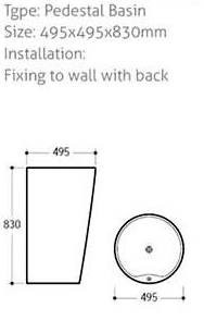 Напольная раковина Laguraty 51 см (1645В) 1645B - 5