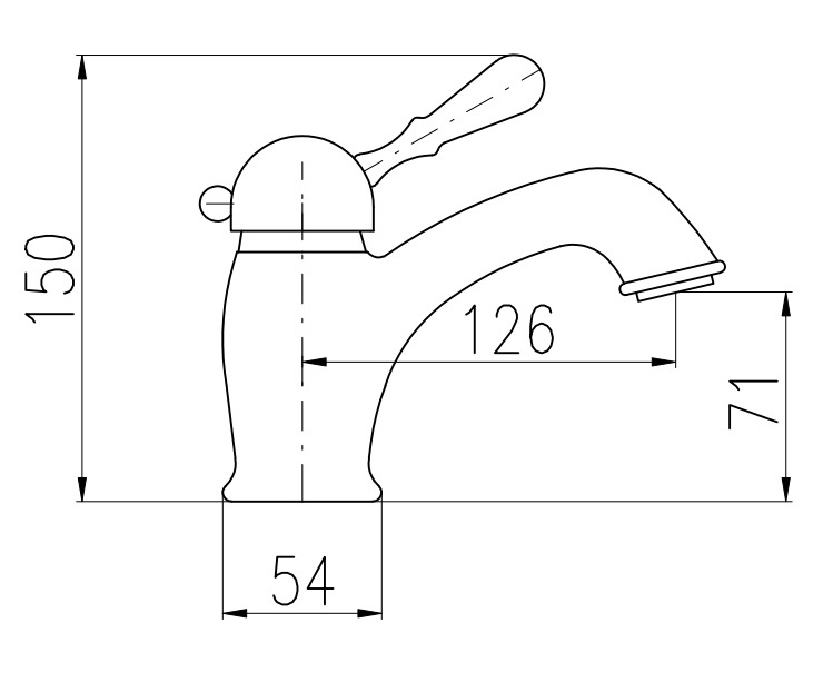 Rav slezak Labe смеситель для раковины L527.5K - 1