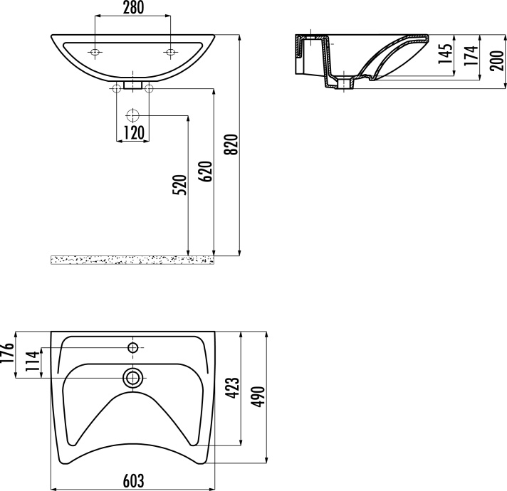 Раковина Creavit BD060 BD060-00CB00E-0000 - 4