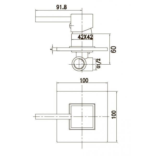 Смеситель для ванны KAISER Quadris  25017 - 1