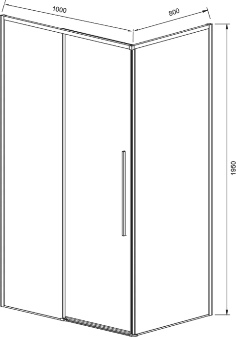 Душевой уголок Vincea Slim-N 100х80 профиль хром стекло прозрачное VSR-4SN8010CL - 5