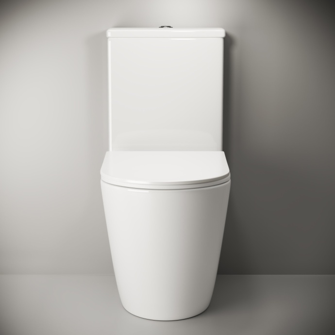 Чаша для унитаза-компакта Ceramica Nova Highlight Rimless c сиденьем-крышкой CN1802-B - 3