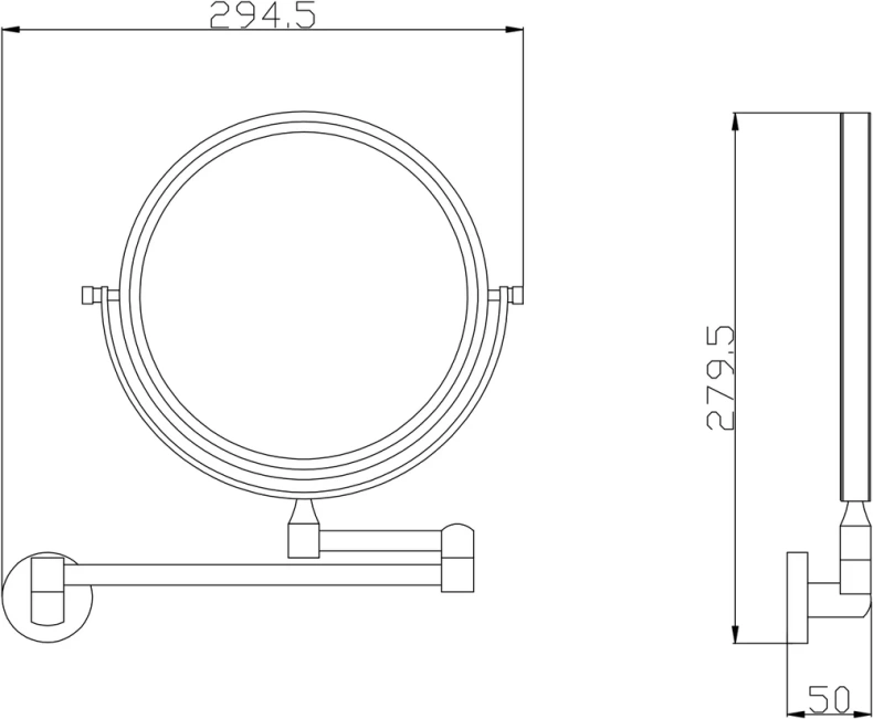 Косметическое зеркало Rav Slezak Colorado хром COA1100 - 1