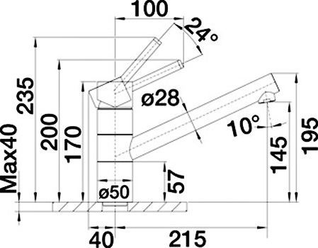 Смеситель для кухонной мойки Blanco Tivo хром  517599 - 3