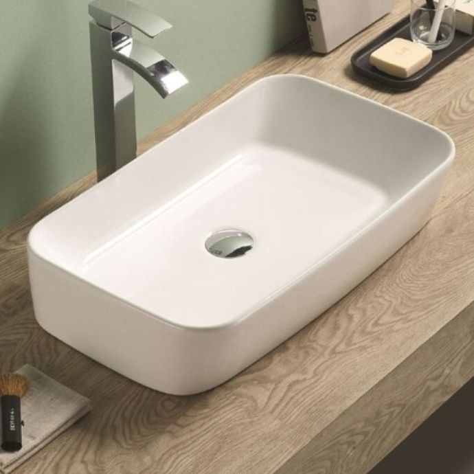 Раковина накладная Ceramalux N 58 белый  78494 - 1