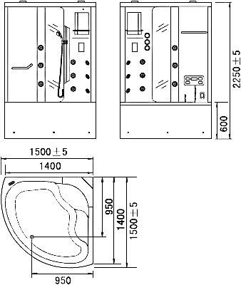 Душевой бокс Orans SR-9907 с баней 9907000 - 5
