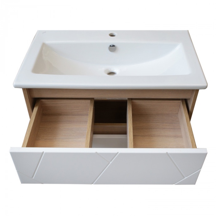 Тумба ASB-Mebel подвесная Диана 60 White под умывальник Элина 60 белый 12027 - 2