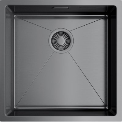 Мойка кухонная Omoikiri Taki 44-U/IF-GM вороненая сталь 4973521 - 0