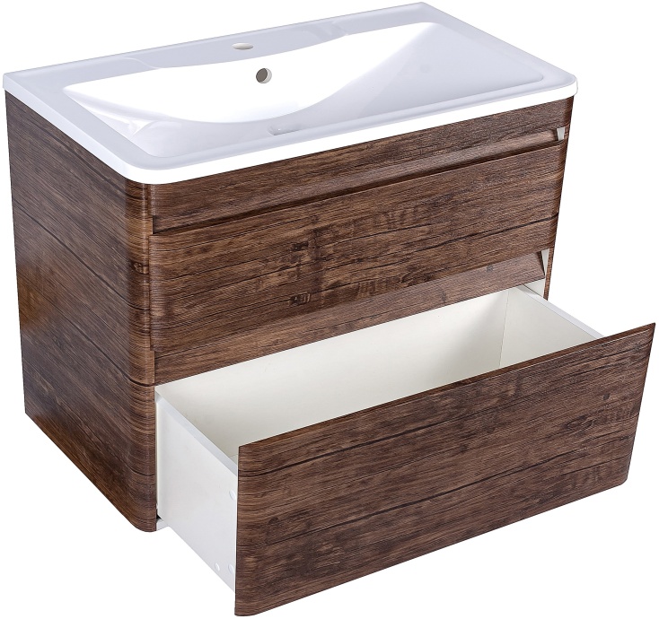 Тумба для комплекта Style Line Атлантика 90 Люкс Plus, подвесная, старое дерево СС-00002209 - 6