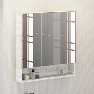 Зеркало-шкаф Comforty Никосия 80 дуб белый 00004138838 - 0