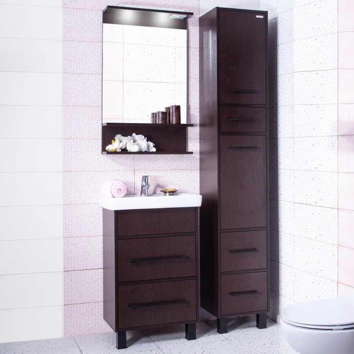 Мебель для ванной Бриклаер Чили 55 венге С - 0