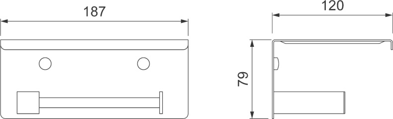 Держатель туалетной бумаги Timo Selene 10044/00 с полкой для телефона - 1