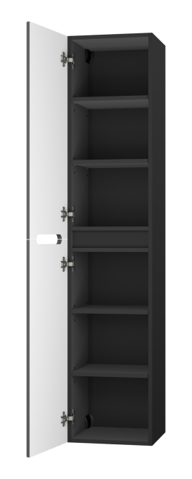 Шкаф - пенал Misty Роял 35 подвесной универсальный (черный) П-Роя-02035-011П - 3