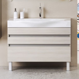 Тумба с раковиной Aqwella 5 stars Бергамо 100 напольная, акация - 1