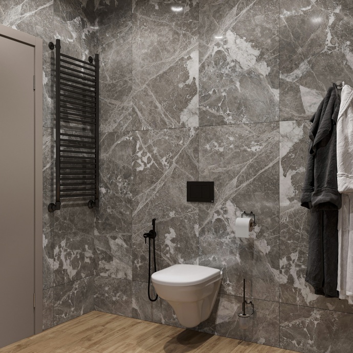 Держатель туалетной бумаги DIWO Смоленск П14788 черный муар - 4