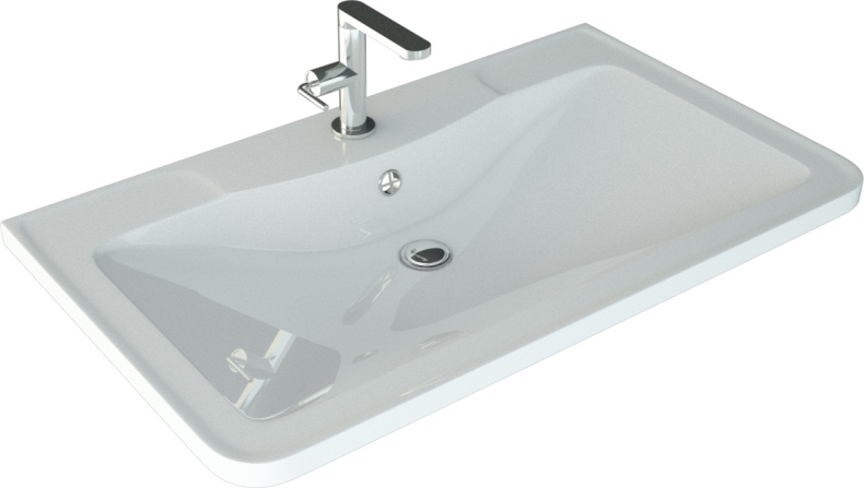 Тумба с раковиной Vod-Ok Флорена 80 белая - 6