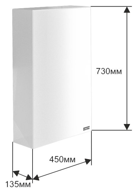 Зеркало-шкаф Санта Стандарт 45 см  113001 - 5