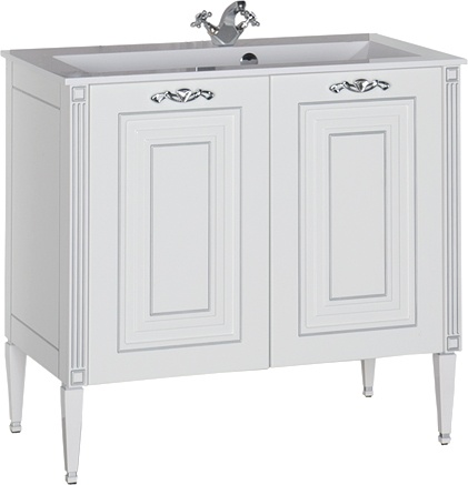 Тумба с раковиной Aquanet Паола 90 белая 181762 - 0