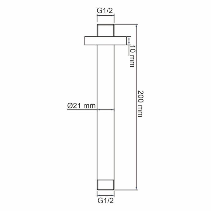 Кронштейн для верхнего душа белый матовый A233 - 1