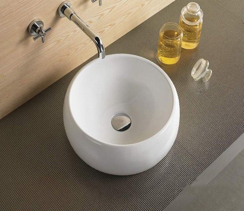 Раковина накладная CeramaLux N 40 см белый  5004 - 1