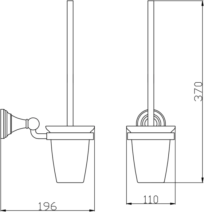 Ершик для унитаза Rav Slezak Morava бронза MKA0500SM - 1
