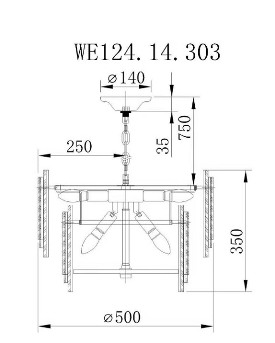 Подвесной светильник Wertmark Agati WE124.14.303 - 1