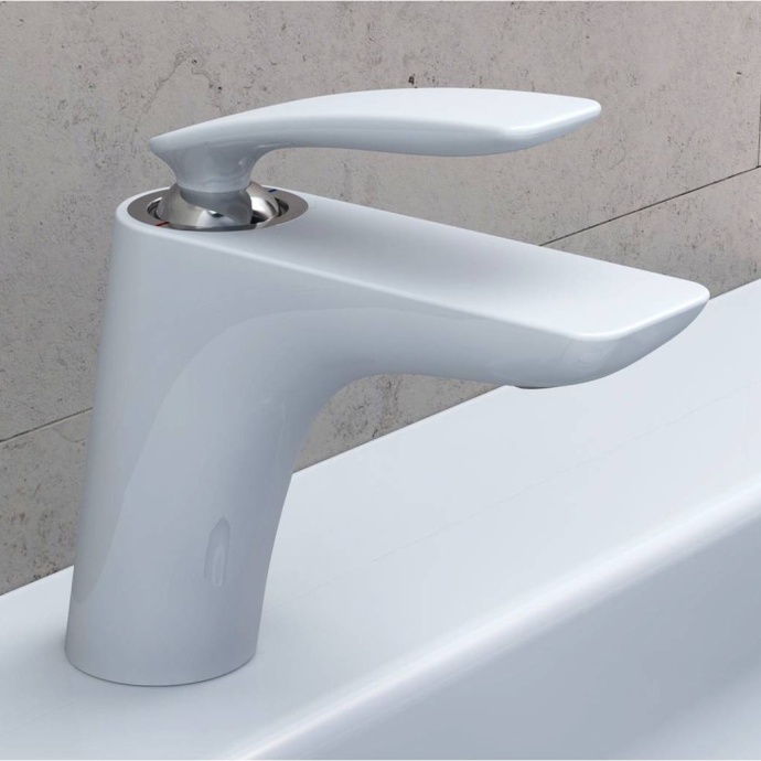 Смеситель для раковины Kludi  белый, хром  520239175 - 4