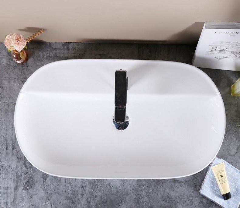 Раковина накладная Ceramalux N 81 белый  D1347 - 9