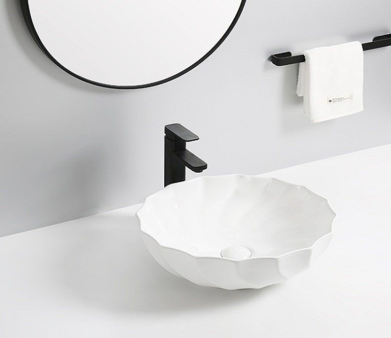 Раковина накладная CeramaLux N 45 см белый  9073 - 2