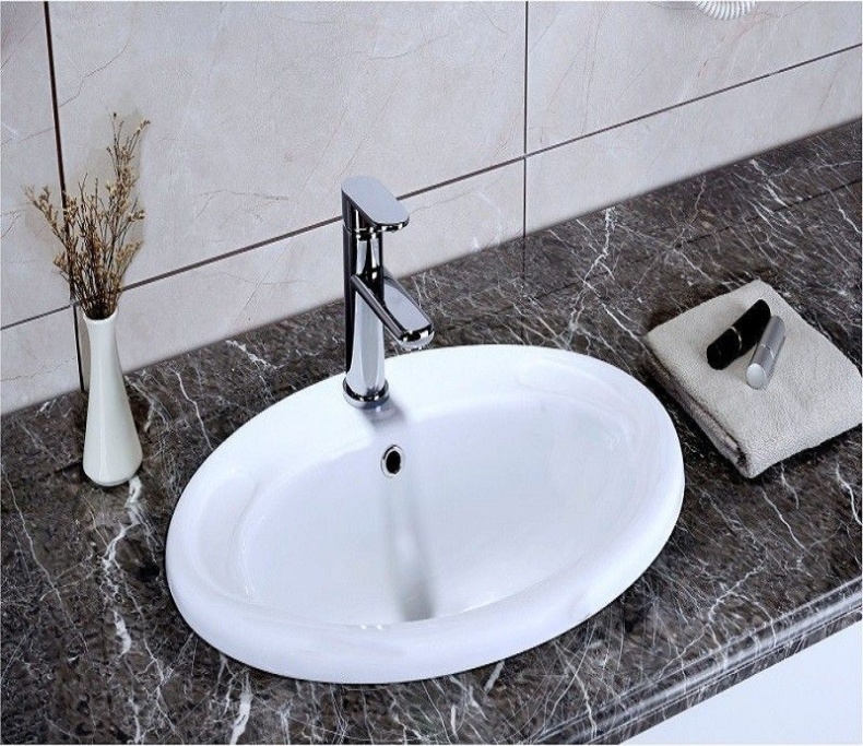 Раковина встраиваемая CeramaLux N 56 см белый  3172 - 0