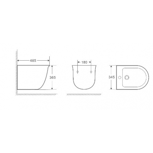 Биде подвесное Weltwasser WW TELBACH 005 MT-WT матовый белый  10000003783 - 1