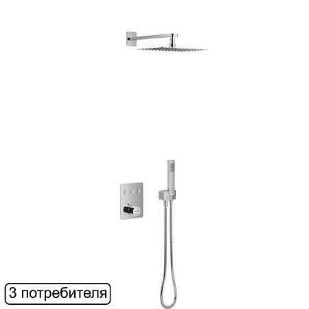 Смеситель для душа встраиваемый Excellent Krotos хром AREX.SET.8046CR - 0