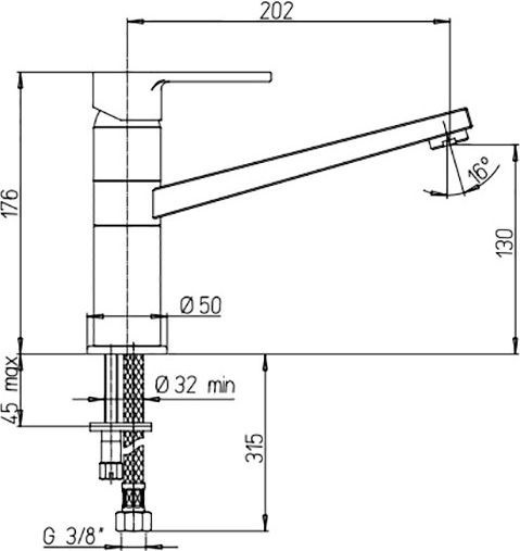 Смеситель для кухни Paini Le Mans 90CR573GMLMKM - 1