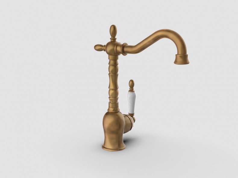 Смеситель для раковины GPD Retro золото матовый MTL180-SO - 7