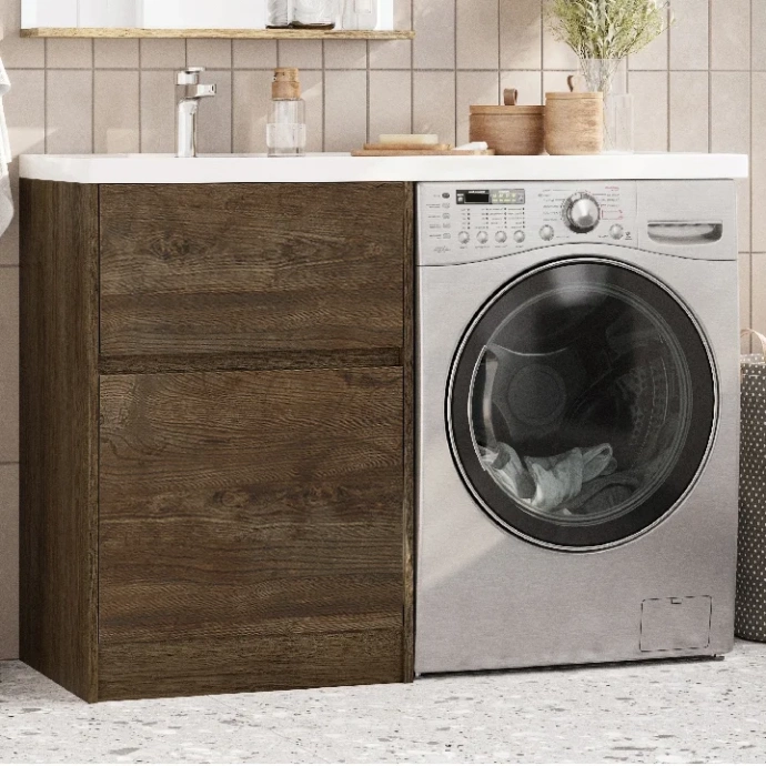 Комплект мебели Aquaton Лондри 60 темное дерево - 1