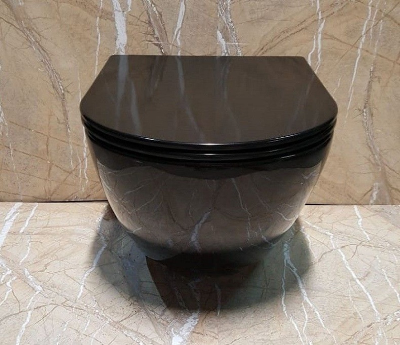 Унитаз подвесной Ceramalux черный  CL2196 -18 - 1