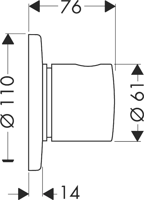 Вентиль Hansgrohe Trio/quattro S хром  15932000 - 1